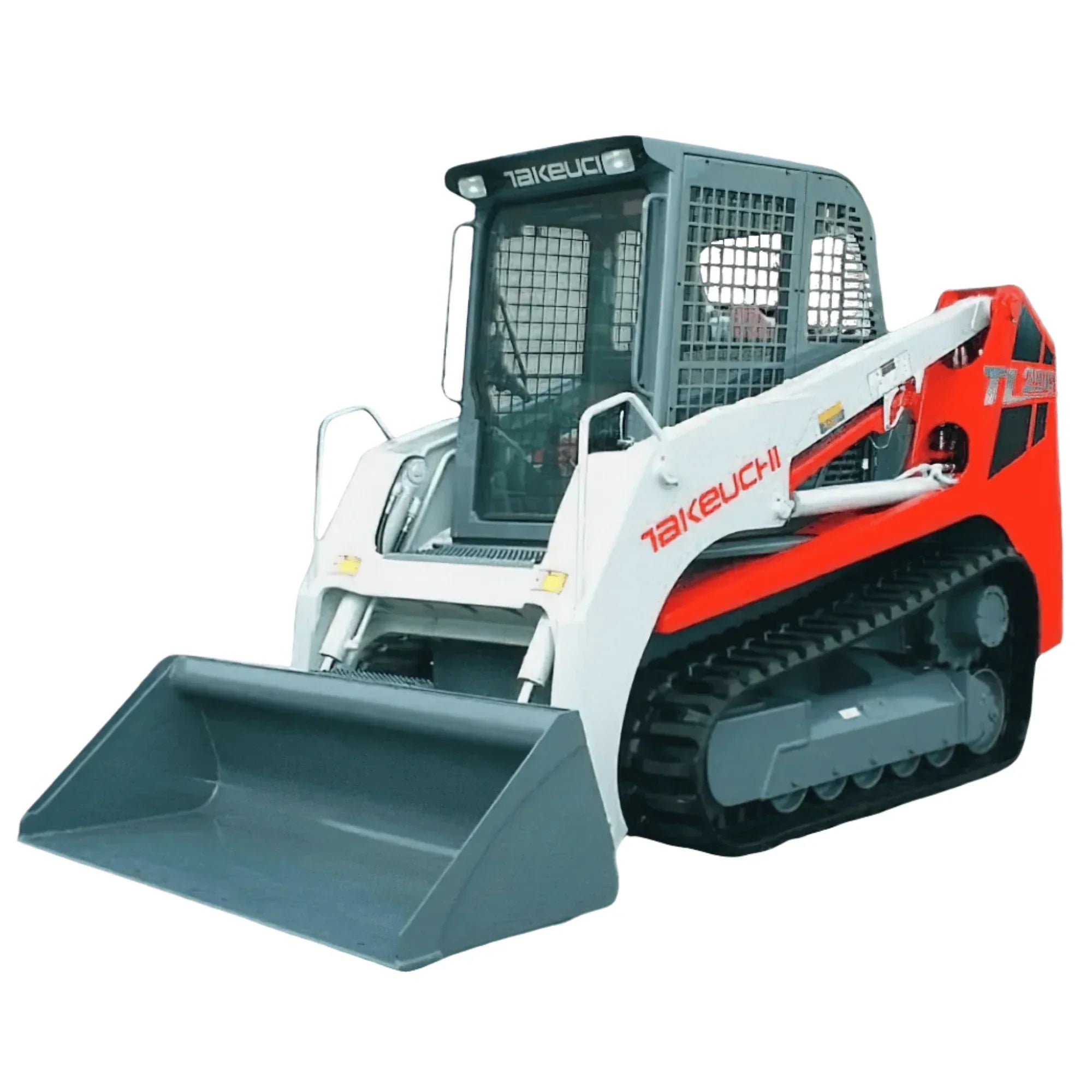 Heavy-duty 1,500lb-2,000lb track loader operating at a construction site, showcasing industrial strength and efficiency in machinery."