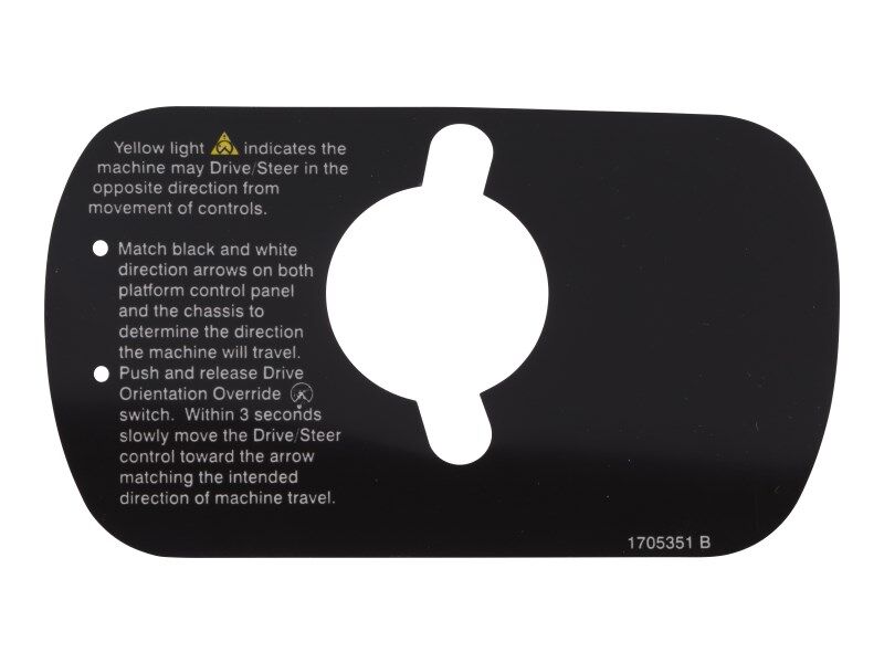 JLG¨ Drive Steer Orientation Decal