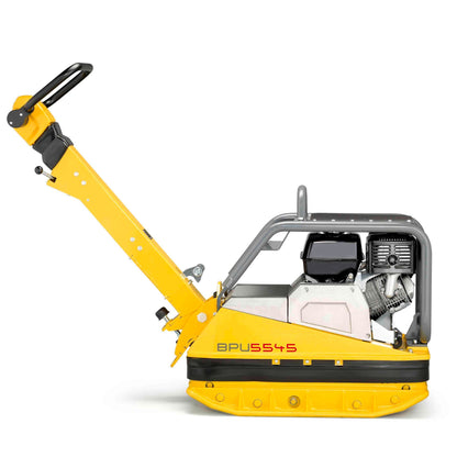 12,500lb Plate Tamper Reverse Gasoline Side View - Heavy Duty Construction Tool for Compacting Soil and Asphalt