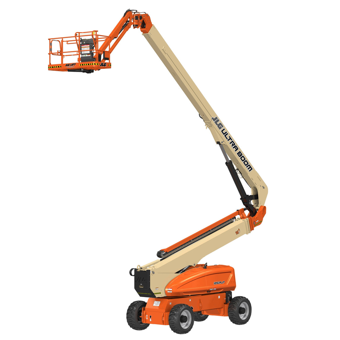 125-foot articulated boom lift with internal combustion engine, featuring extended reach and maneuverability
