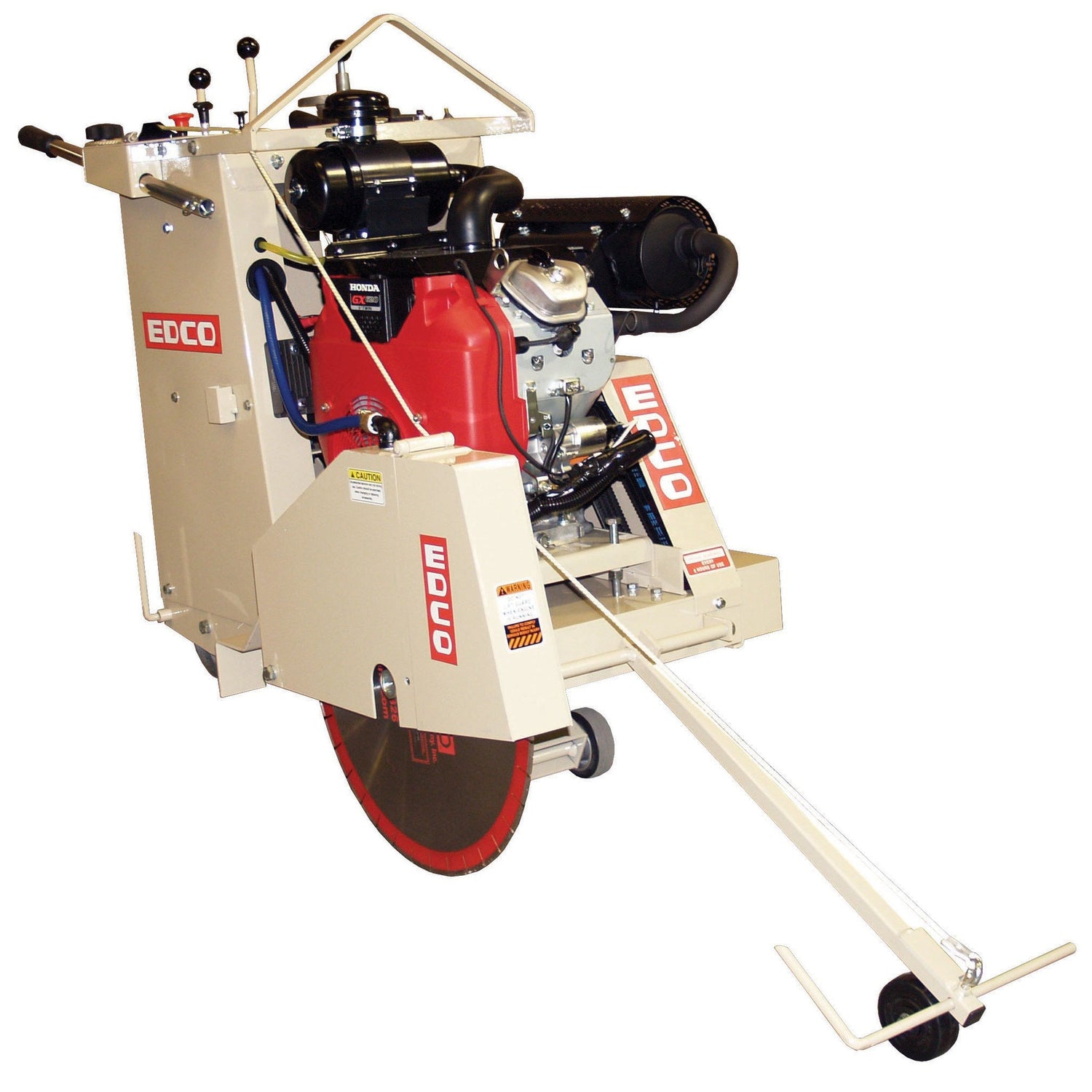 25hp propane-powered walk-behind saw for efficient concrete cutting and construction use