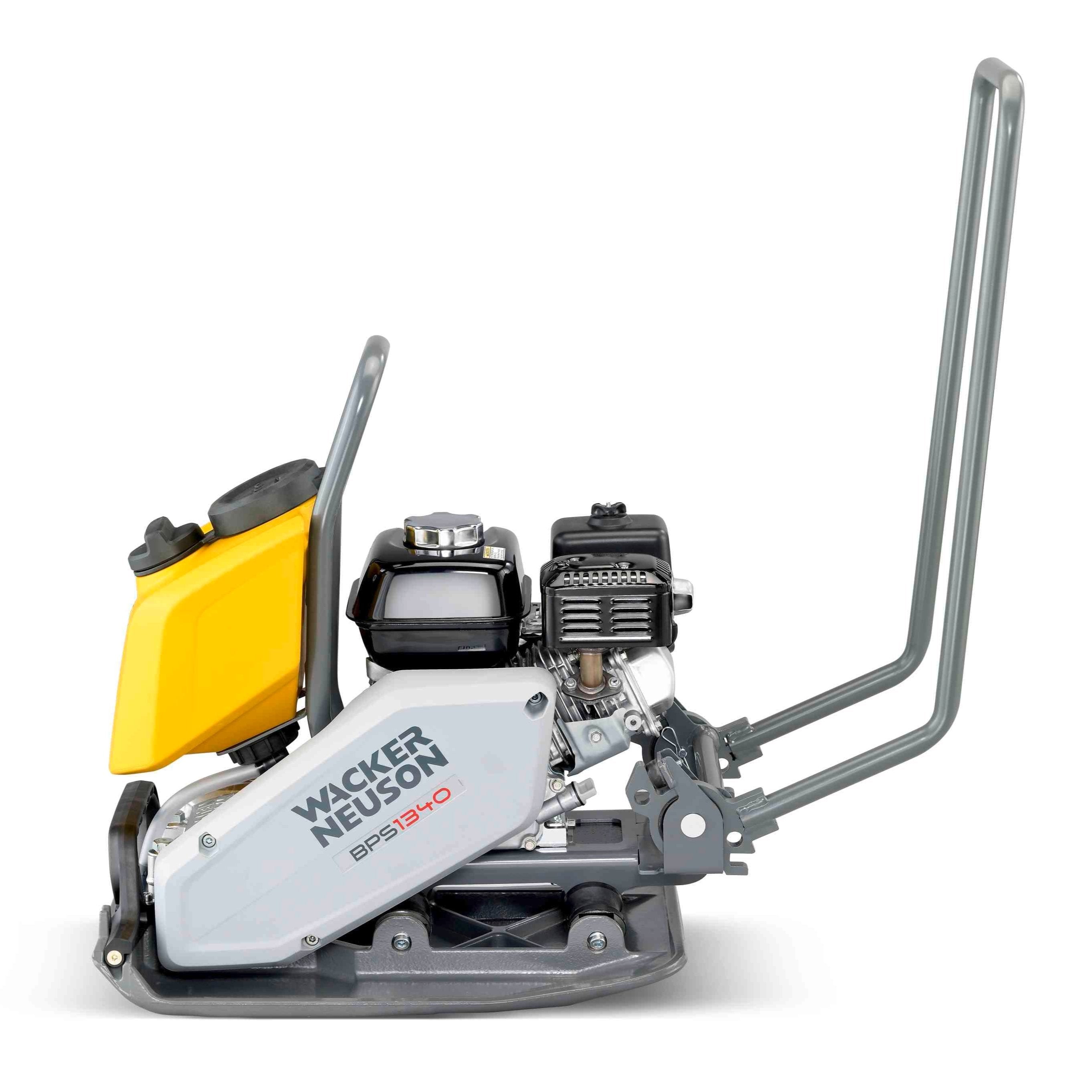 Side view of 2925 lb Plate Tamper with forward asphalt compaction technology, ideal for construction and paving projects.