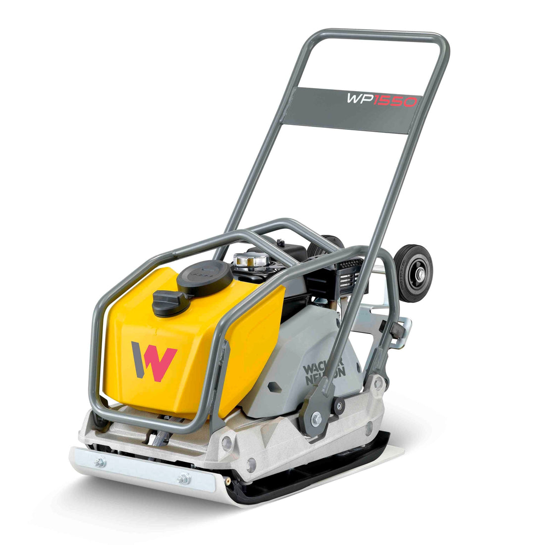 3375lb Plate Tamper Forward Asphalt, front right view – Heavy-duty construction equipment designed for compacting asphalt with strong vibration force to create smooth, durable surfaces.