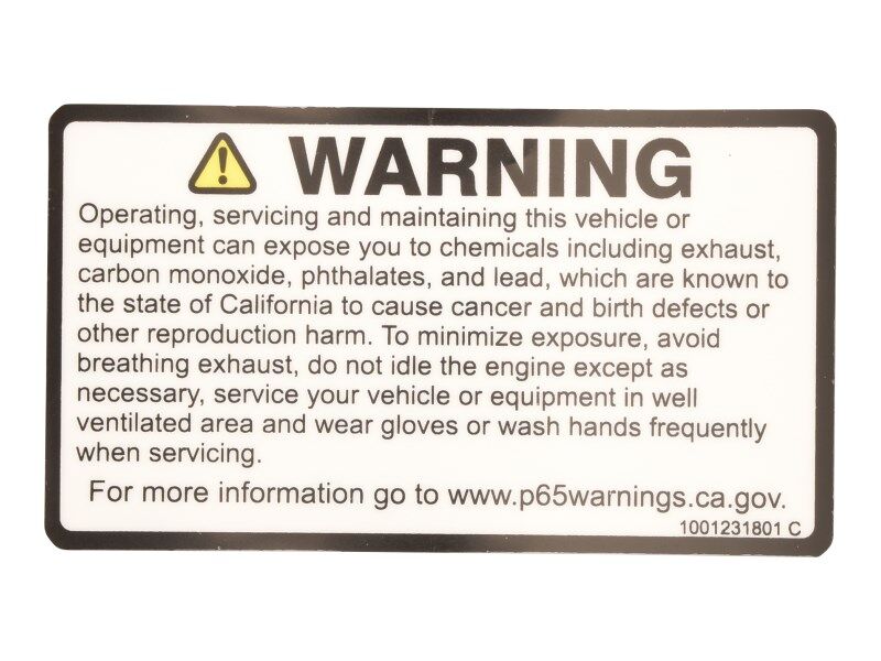 DECAL,WARNING PROP 65