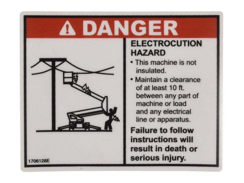 DECAL,DANGER ELECTROCUTION