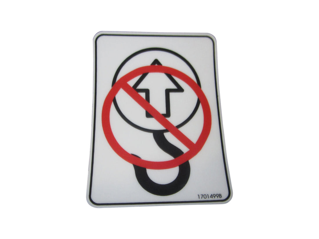 DECAL, NO TIE DOWN/LIFT