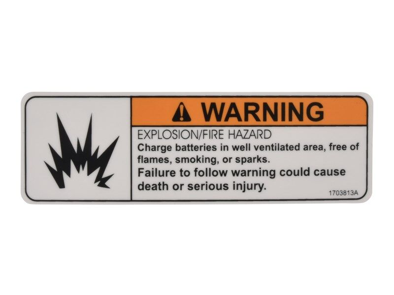 JLG¬® Warning Battery Explosion/Fire Hazard Decal