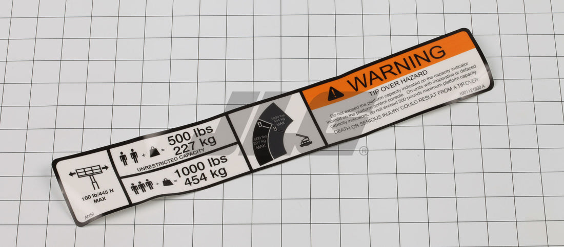 DECAL,WARNING DUAL CAP. DOM.