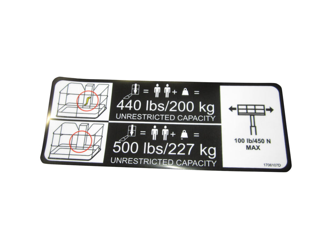 DECAL,CAPACITY PLF T350